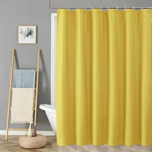 Miniatura 23 de Aiyufeng Moga - Cortina de ducha verde salvia, cortinas de ducha texturizadas en relieve 3D para baño, cortina de baño de tela de poliéster de lujo