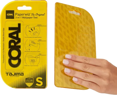 CORAL Paperwiz 69500 - Papel tapiz 3 en 1, herramienta de alisado de costuras lisas y recortes, papel de pared, kit de aplicación más suave