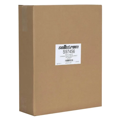 Miniatura 10 de Sellstrom SoftShield - Manta contra incendios, fieltro de fibra de carbono, resistente a altas temperaturas, 5 x 6 pies, incluye gabinete