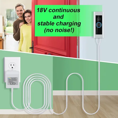 Miniatura 7 de Fuente de alimentación transformadora de timbre de 18 voltios para timbre de video en anillo, compatible con anillo, Google Nest, WYZE, Eufy, Blink