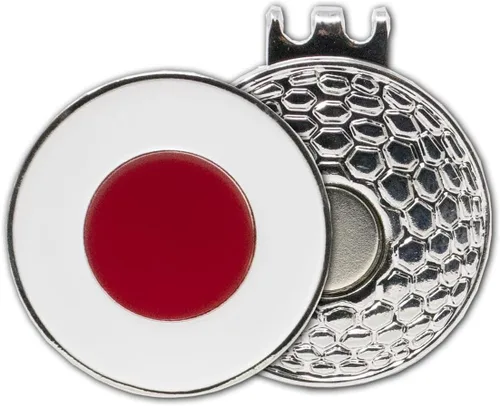 Miniatura 7 de DA VINCI Clip magnético para sombrero de golf con marcador de pelota de golf de metal de 1 pulgada en relieve de la bandera de los países
