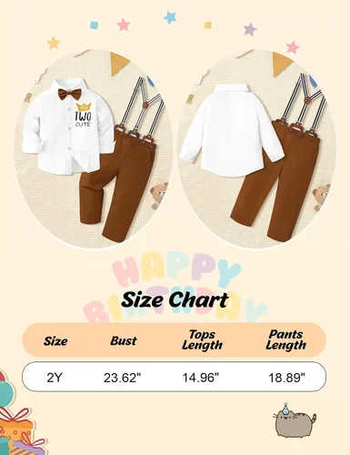 Miniatura 7 de AGAPENG Traje de primer cumpleaños para niño Mr Onederful First Gentleman Bowtie Mameluco con tirantes y sombrero de corona