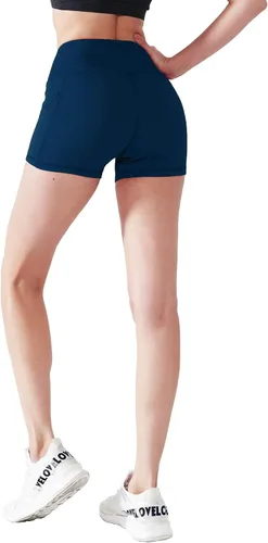 Miniatura 4 de CADMUS Pantalones cortos de yoga de cintura alta para mujer, con bolsillos laterales de elastano