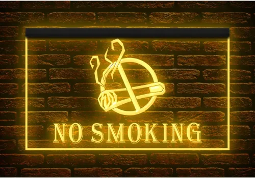 Miniatura 10 de 120016 - Letrero de neón con luz LED para prohibición de cigarrillos en la zona de no fumar (12 x 8 pulgadas, 16 colores por control remoto)