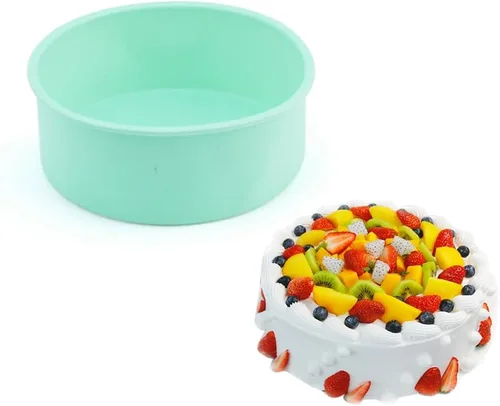 Miniatura 10 de SKYPRO Juegos de moldes de silicona para hornear, moldes redondos de silicona antiadherentes para pasteles en capas, pasteles de queso y pasteles