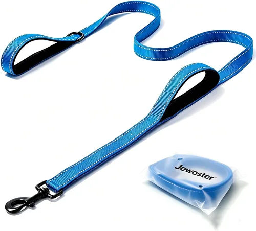 Miniatura 8 de Correa resistente para perro, 2 asas con asa de tráfico acolchada para control adicional, 6 pies de largo, perfecta para perros medianos a grandes