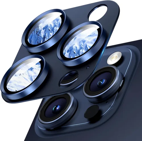 Miniatura 27 de Protector de lente de cámara para iPhone 15/iPhone 15 Plus/iPhone 14/iPhone 14 Plus, pantalla de cubierta de cámara de vidrio templado de aleación