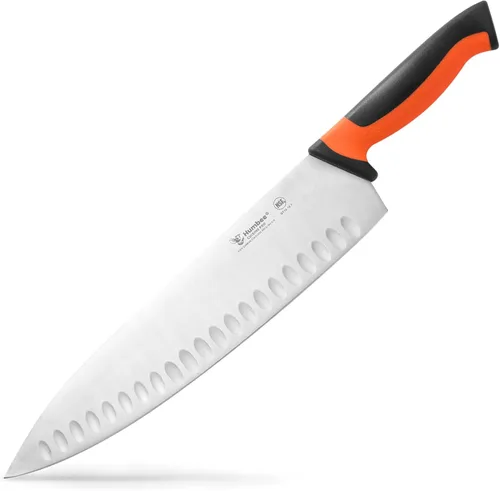 Cuchillo de chef certificado NSF de 12 pulgadas, cuchillo de cocina de acero inoxidable de alto carbono con mango ergonómico codificado por colores
