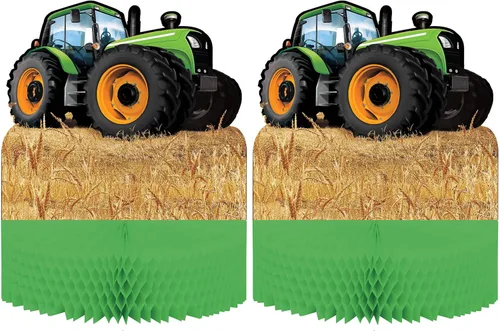 Miniatura 4 de Creative Converting Centro de mesa Tractor Time Honeycomb