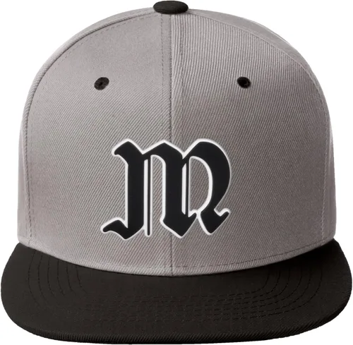 Miniatura 1067 de Daxton Gorra clásica con visera de billete plano con letras del alfabeto inglés antiguo de la A a la Z