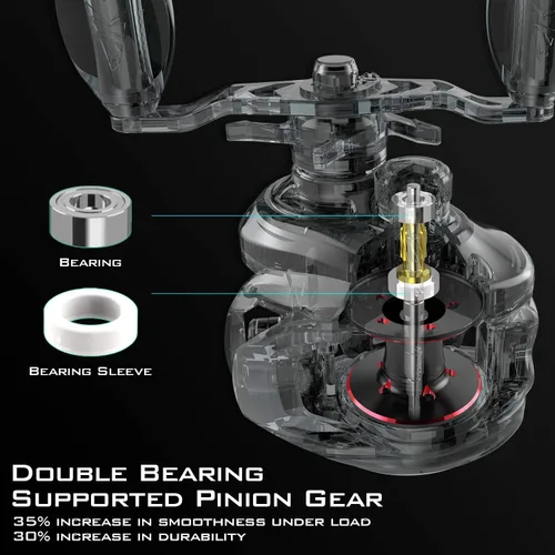 Miniatura 5 de Carretes de pesca Baitcasting KastKing Royale Legend II, nuevo diseño compacto de carrete baitcaster de pesca, arrastre de fibra de carbono de 17.64