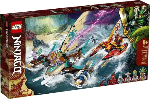Miniatura 4 de LEGO NINJAGO Catamarán Sea Battle 71748 Kit de construcción; juego ninja con juguetes de catamarán y NINJAGO Kai, Jay y Zane; el mejor regalo