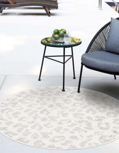 Miniatura 19 de Unique Loom Outdoor Safari Collection Alfombra de área - Leopardo (4 pies 1 pulgada x 6 pies 1 pulgada rectangular, gris claro/gris)