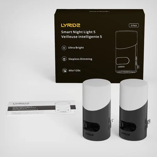 Miniatura 8 de LyrIDZ - Luz nocturna ámbar con sensor de movimiento, luz nocturna enchufable regulable de 1 a 150 lm para interior, para dormitorio, baño, pasillo