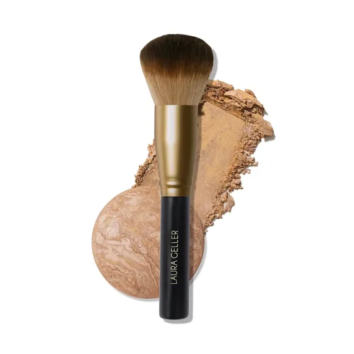 Miniatura 19 de LAURA GELLER NEW YORK - Brocha retráctil con mango de aluminio Kabuki, para todo el maquillaje facial y base para maquillaje facial líquido, crema