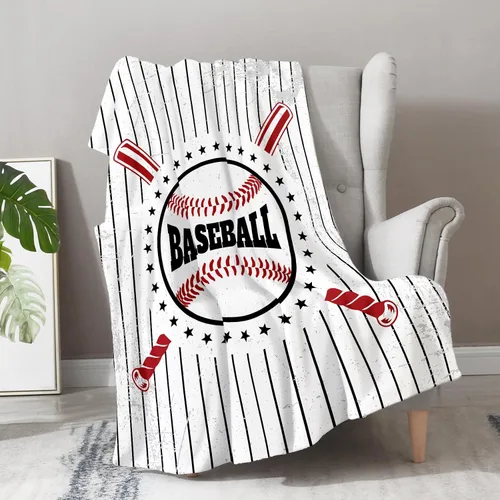 Miniatura 5 de Manta de béisbol de regalo para niños, adolescentes, niños, hombres, niñas, amantes de los jugadores del equipo, entrenador, temática única
