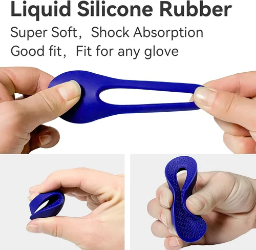 Miniatura 4 de Paquete de 2 protectores de pulgar de béisbol para bateadores profesionales, ayuda de entrenamiento de swing de bateo, protector de pulgar de Azul