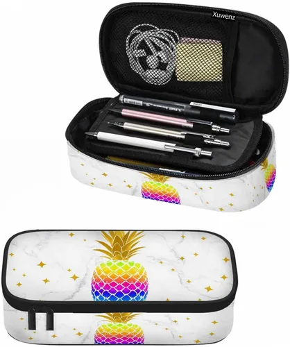 Miniatura 24 de Estuche organizador de lápices de alpaca, diseño de llama, hojas de animales, caja de papelería, caja de maquillaje, suministros escolares