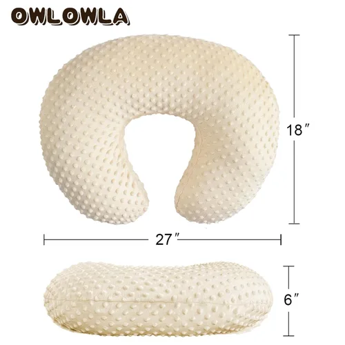 Miniatura 5 de OWLOWLA Funda de almohada de lactancia, funda de almohada de lactancia para bebé niño y niña (crema)