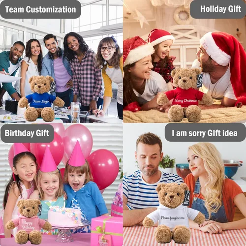 Miniatura 6 de Oso de Peluche Personalizado, Animal de Peluche, Juguetes de Oso de Peluche con Texto Personalizado + Imagen como Regalos Personalizados