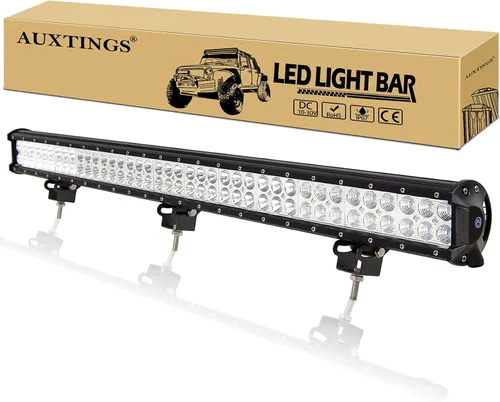 Miniatura 14 de AUXTINGS Barra de luz LED de trabajo de 12 pulgadas de 72 W con foco de inundación para todoterreno, para jeep, todoterreno, furgoneta, caravana