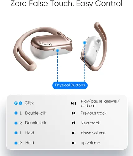 Miniatura 6 de Auriculares de oreja abierta, 0.28 onzas, ligeros, de próxima generación, Bluetooth 5.4, conducción de aire, auriculares inalámbricos con graves