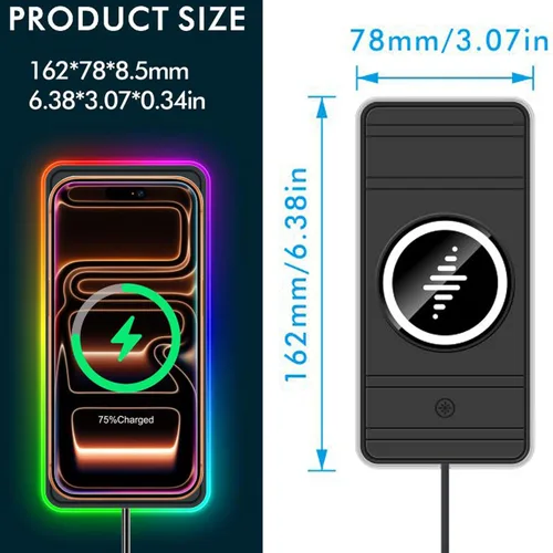 Miniatura 2 de Cargador inalámbrico magnético para iPhone 17/16/15/14/13/12, almohadilla de carga inalámbrica rápida con cable de extensión, cargador portátil