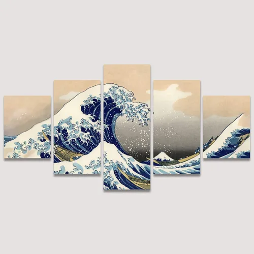 Miniatura 3 de SIGNWIN Hokusai - Lienzo grande para pared, diseño de la gran ola de Kanagawa, ilustraciones abstractas, impresionismo, moderno, panorámico