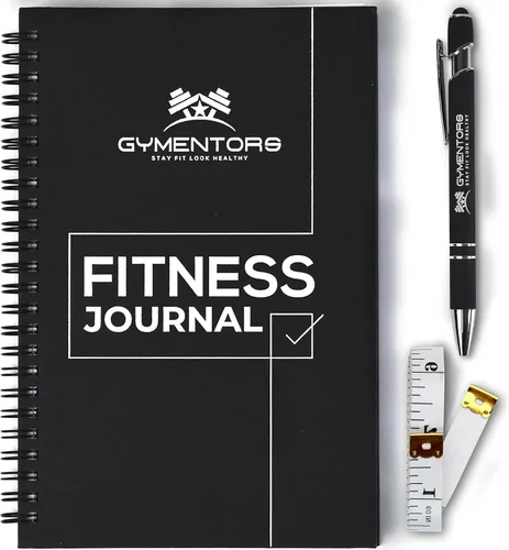 Diario de fitness A5, papel de 120 GSM, diario de entrenamiento con tapa dura y encuadernación en espiral de calidad, registro de entrenamiento de