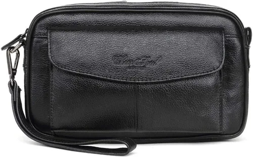 Miniatura 5 de Hebetag Cartera de cuero para hombre, organizador de muñeca