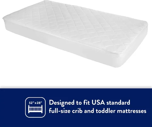 Miniatura 6 de Kolcraft Protector de colchón de cuna impermeable y ajustable, funda protectora de colchón y funda de cama infantil, duradera y cómoda, lavable a