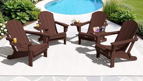 Miniatura 62 de SERWALL - Silla plegable Adirondack para patio, jardín, exterior, resistente a la intemperie, sillas para hoguera, color naranja