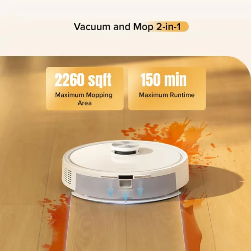 Miniatura 4 de roborock Q7 M5 Robot que aspira y trapea, succión HyperForce de 10,000 Pa, aspiradora robótica, sistema dual anti-enredo, trapeo controlado por