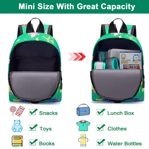 Miniatura 3 de Accmor - Mochila para niños pequeños con correa de muñeca anti-pérdida, lindo arnés para caminar para niños pequeños, mantiene a los niños cerca