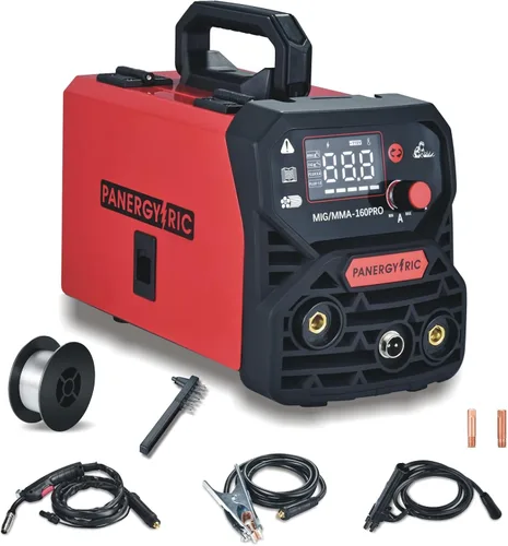 Miniatura 9 de Soldador MIG de 160A, 110V/220V Voltaje Dual 3 en 1 Soldador de Núcleo Fundente Soldador MIG sin Gas/TIG con Elevación/Electrodo Pantalla Digital