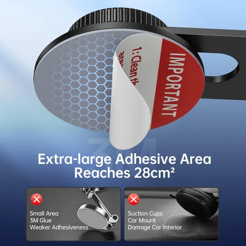 Miniatura 2 de SYNCWIRE Soporte de teléfono para coche para tablero universal [súper estable] Soporte de teléfono para coche con brazo plegable de aleación