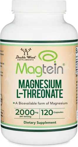 Cápsulas de magnesio L threonate, suplemento de alta absorción, forma biodisponible, 0.7 oz, 100 cápsulas
