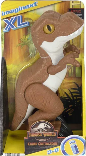 Miniatura 6 de Jurassic World Fisher-Price Imaginext Camp Cretaceous T.rex XL, figura de dinosaurio extragrande para niños preescolares de 3 a 8 años