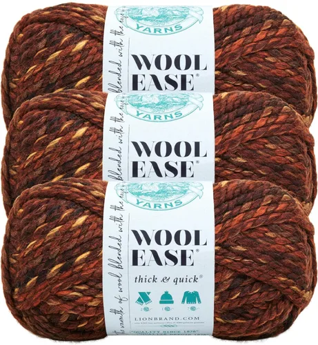 Miniatura 79 de Lion Brand Yarn - Ovillo de lana Wool-Ease Thick & Quick color fuerza aérea