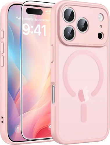 Miniatura 292 de FNTCASE - Funda para iPhone 16 Pro: magnética, mate, translúcida, de grado militar, protectora contra caídas, resistente, fina, duradera y a prueba