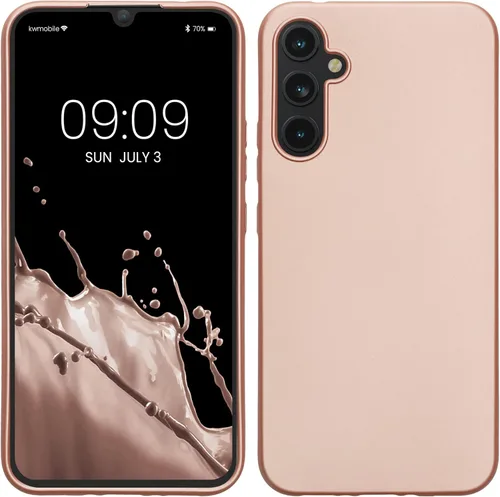 Miniatura 234 de kwmobile Funda compatible con Samsung Galaxy A23 4G / 5G - Funda de silicona TPU metálica suave y delgada - Rojo oscuro metálico