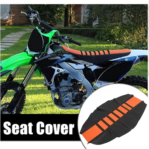 Miniatura 2 de Funda de asiento universal naranja agarre de goma suave para todas las motocicletas, motocross, SXC125, SXF250, EXC300, 450, 500, KX65, KX85