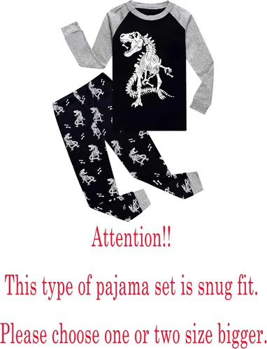 Miniatura 2 de Family Feeling - Conjunto de 2 piezas de pijama de Navidad a rayas para niños y niñas, 100% algodón