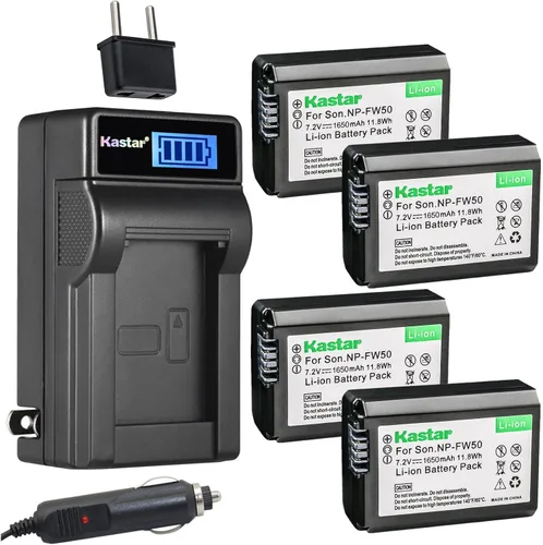 Miniatura 5 de Kastar NP-FW50 Cargador de batería LCD AC compatible con Sony ILCE-5100, Alpha α5100, a5100, ILCE-6000, Alpha α6000, a6000, ILCE-6100, Alpha α6100