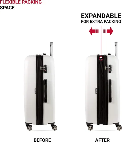 Miniatura 5 de SWISSGEAR 7272 - Maleta rígida y expandible con ruedas giratorias, Blanco), 7272100177