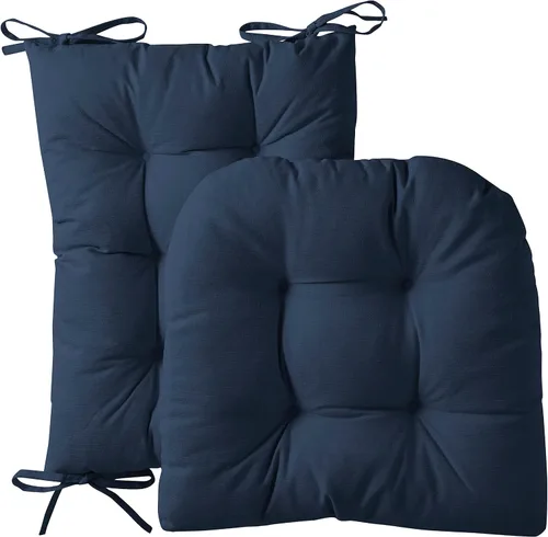 Miniatura 7 de Marina Decoration Cojín para silla mecedora, cómodo, grueso, copetudo, con respaldo alto, antideslizante, juego de 2 piezas superior e inferior