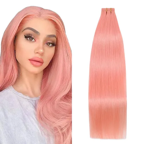 Miniatura 29 de Extensiones de cabello humano adhesivas, sedosas y lacias, 100% Remy, color marrón oscuro, para mujeres, 20 unidades por paquete
