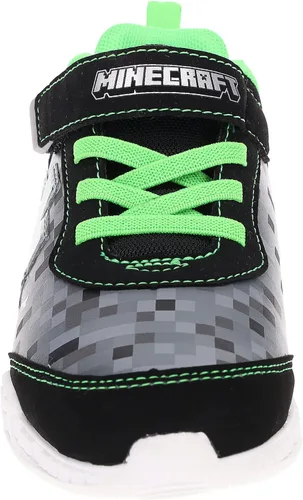 Miniatura 3 de Minecraft Shoes for Boys Light-Up Sneakers with Adjustable Strap GreenBlack