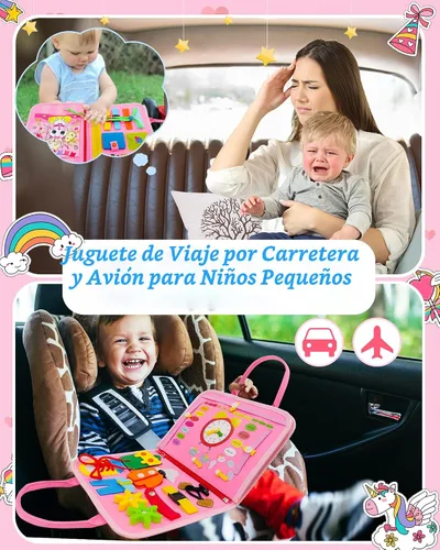 Miniatura 3 de Exorany Busy Board - Juguetes Montessori para niñas y niños pequeños, regalos de cumpleaños, juguetes sensoriales para niños pequeños, juguete
