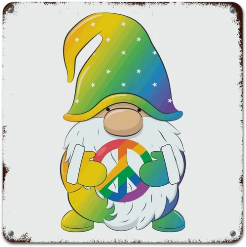 Miniatura 30 de Placa de pared con diseño de bandera de Estados Unidos, diseño retro vintage de arcoíris, letrero de metal LGBTQ, orgullo gay, regalo del mes